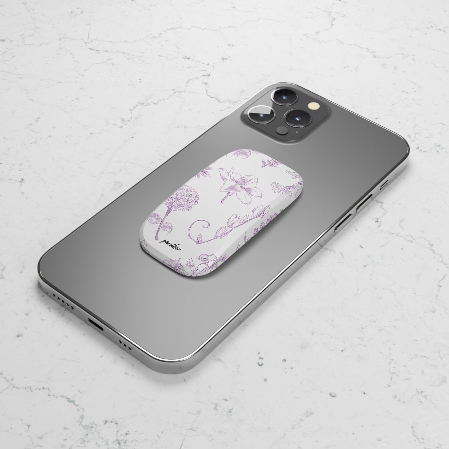 Lavender Botanica Phone Click-On Grip.