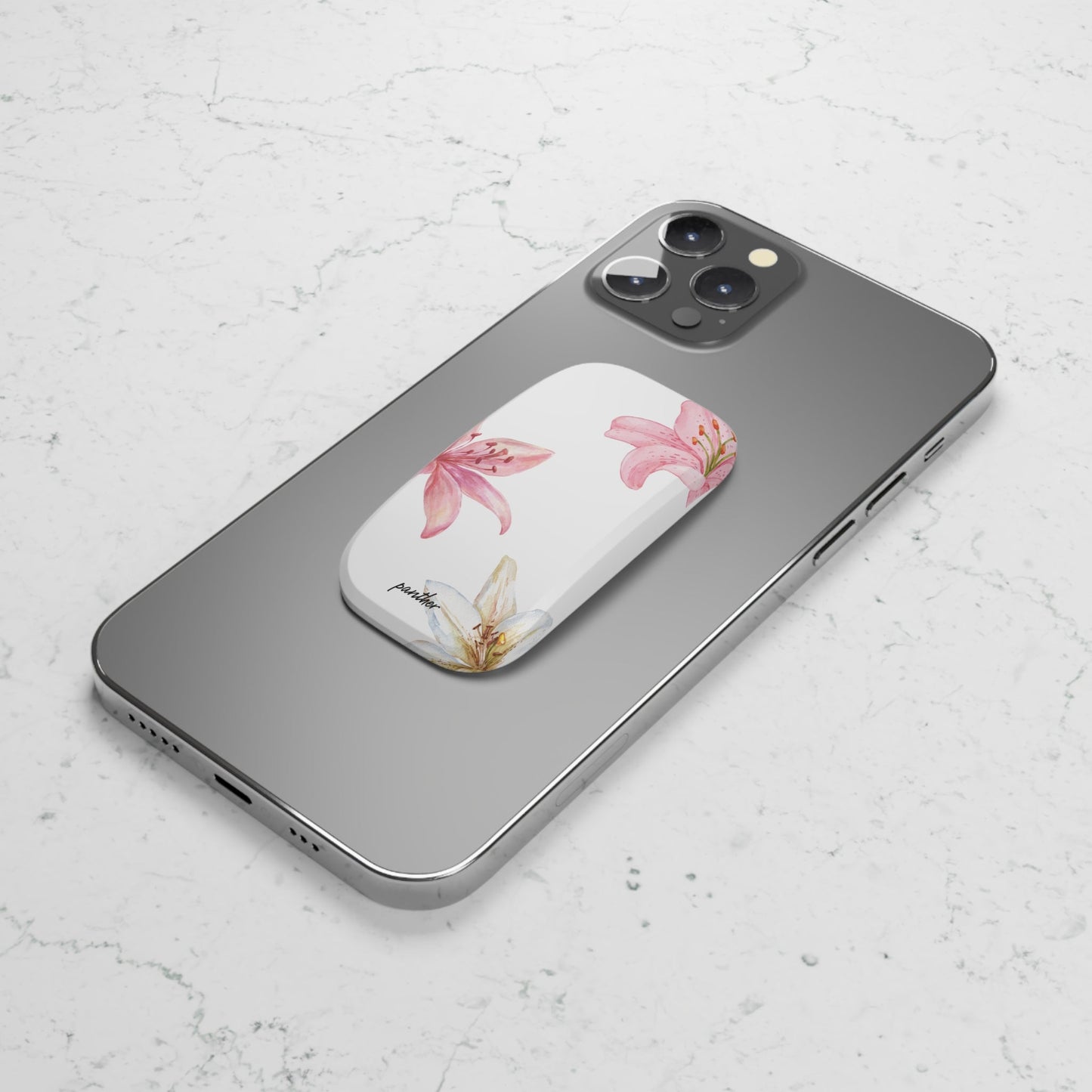 Blossom Grace (White) Phone Click-On Grip.