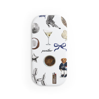 Navy Glam Phone Click-On Grip.