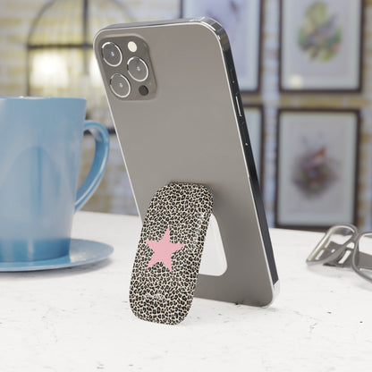 Leopard Star Phone Click-On Grip.