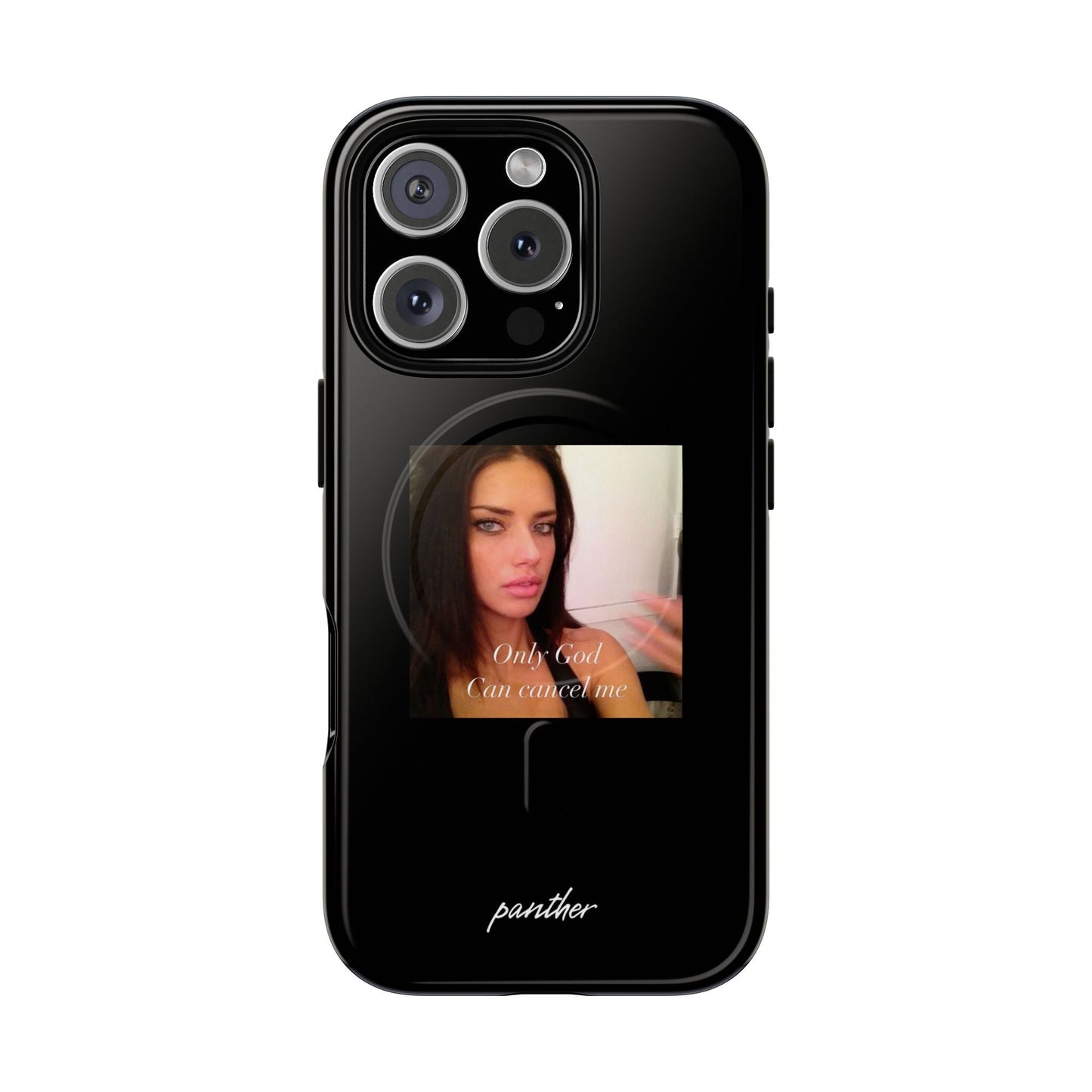 "Only God Can Cancel Me" (Black) (Magsafe).