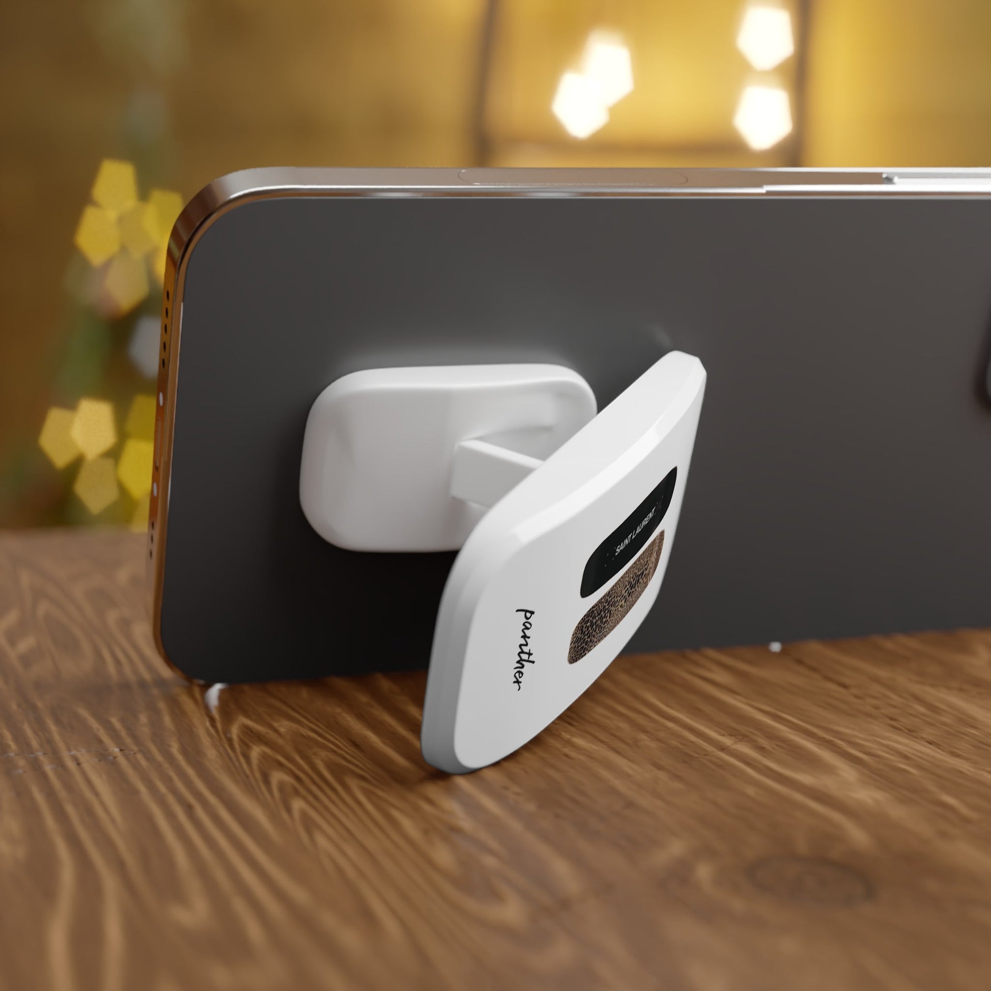 Panther Skateboards Phone Click-On Grip (White).