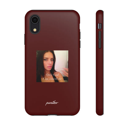 "Only God Can Cancel Me" (Red).