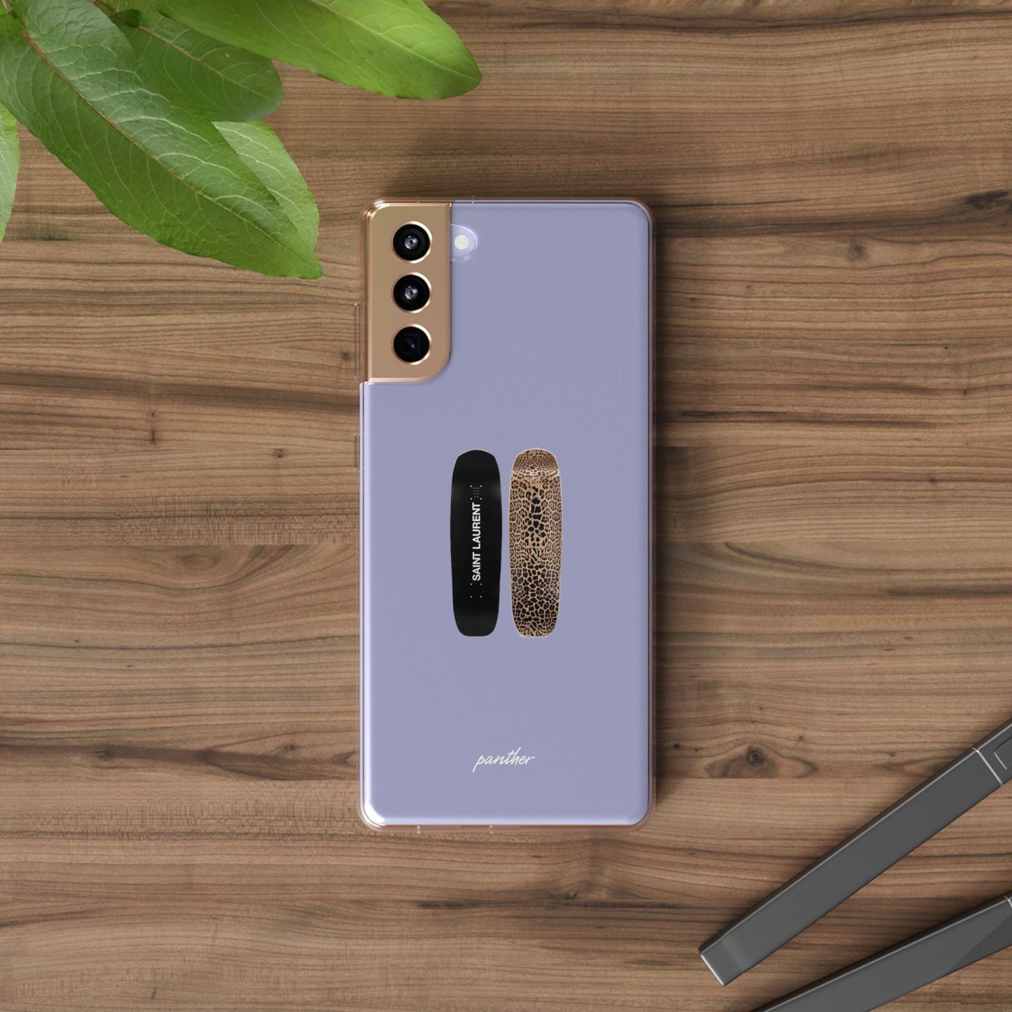 Panther Skateboard Clear Case