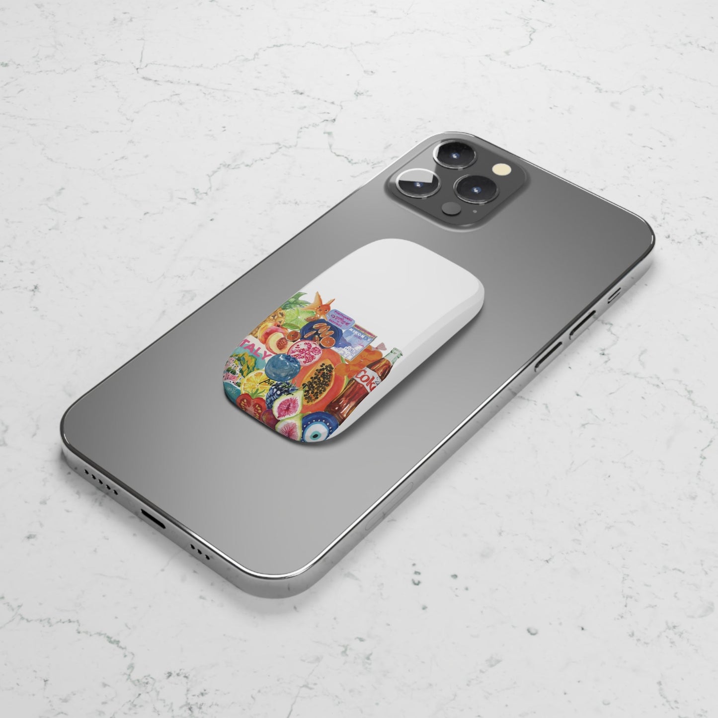 Mediterranean Fruit Bowl Phone Click-On Grip.