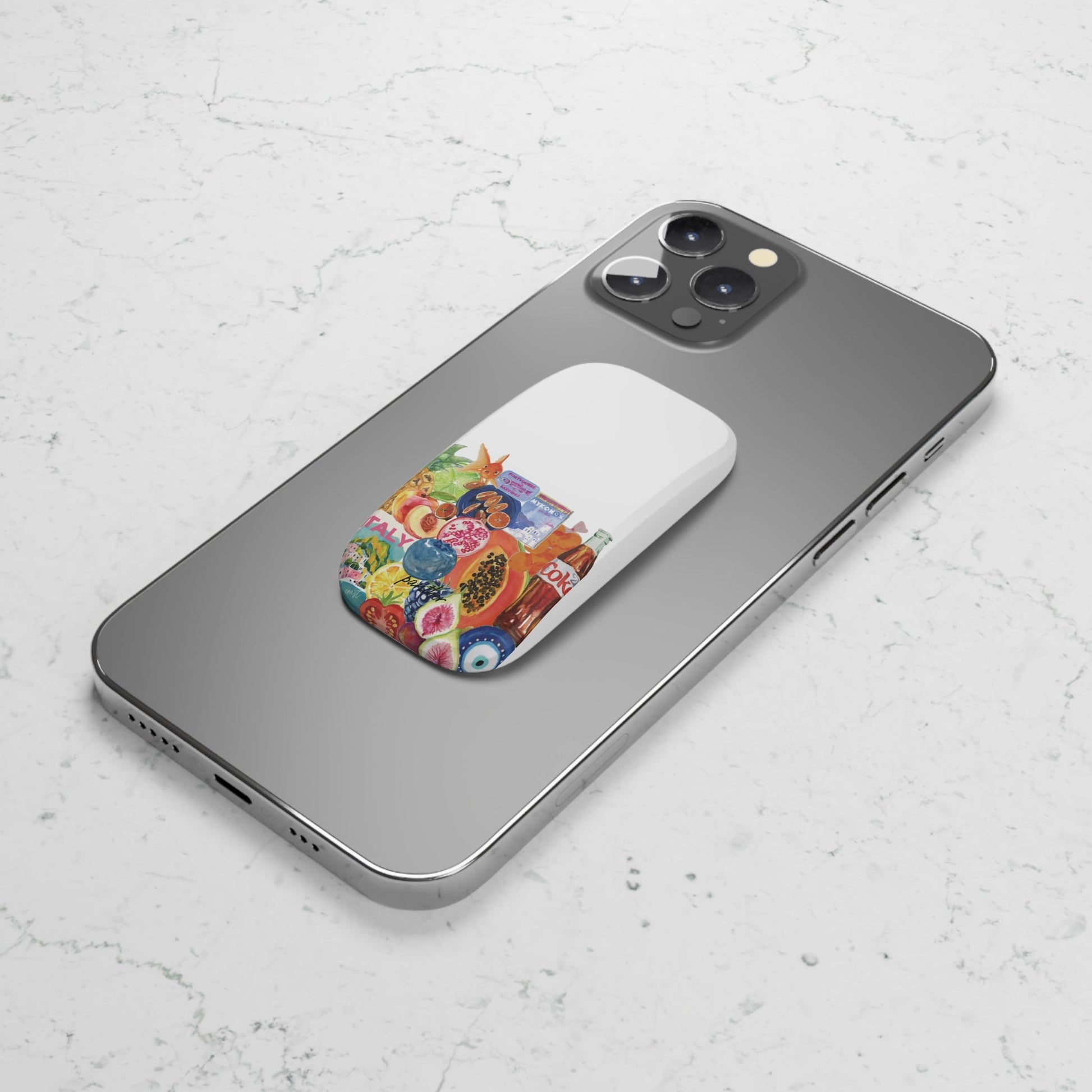 Mediterranean Fruit Bowl Phone Click-On Grip.