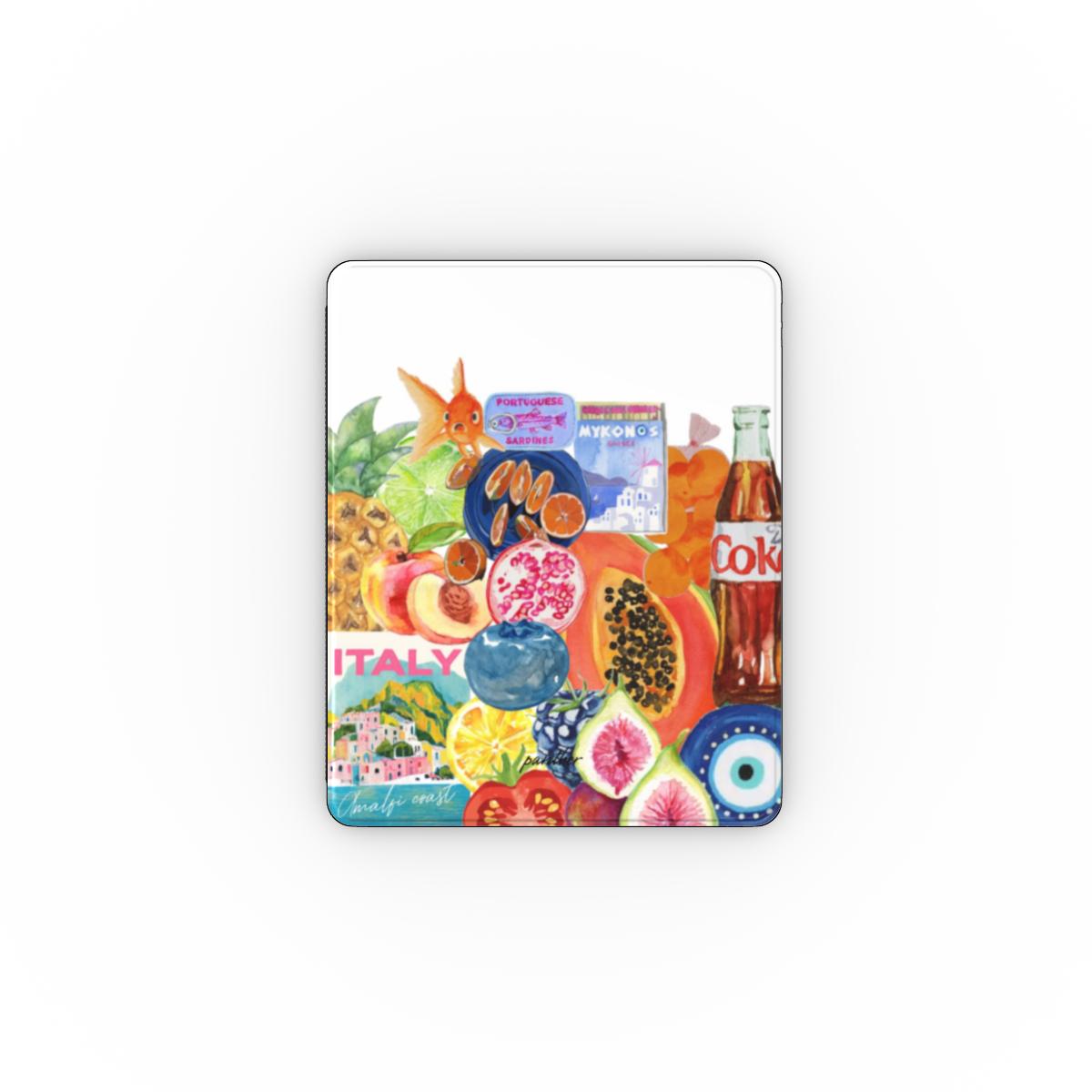 Mediterranean Fruit Bowl Apple iPad Case.