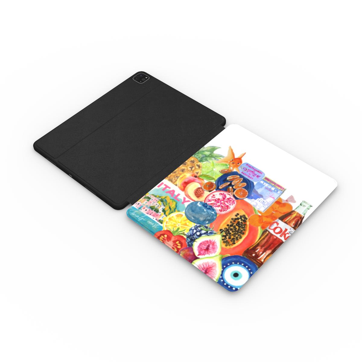 Mediterranean Fruit Bowl Apple iPad Case.