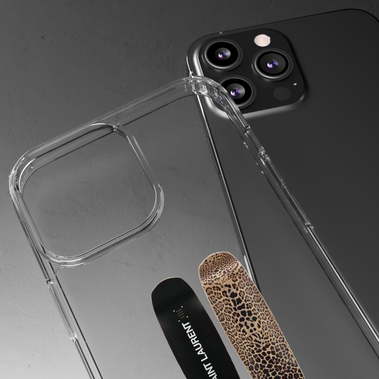Panther Skateboard Clear Case