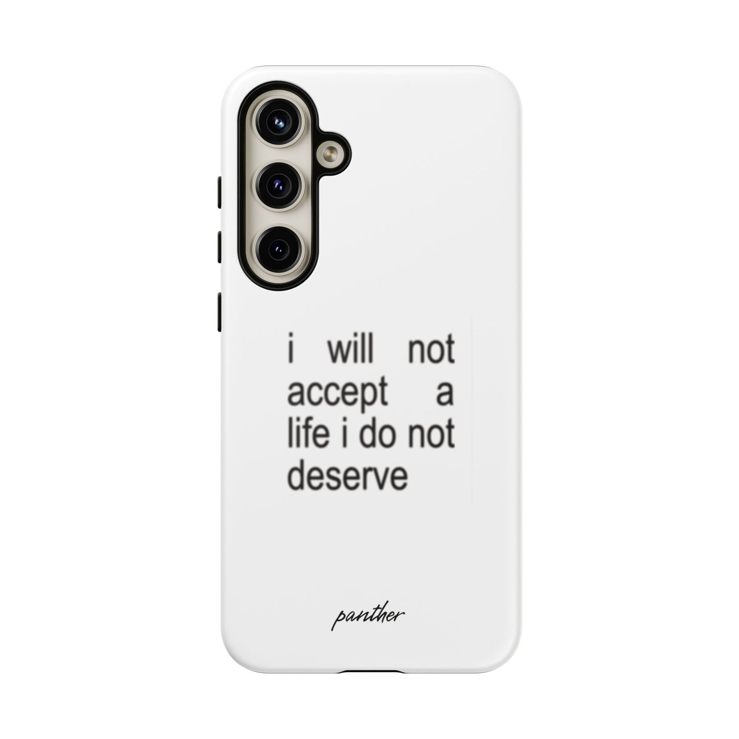 I Will Not Accept A Life I Do Not Deserve