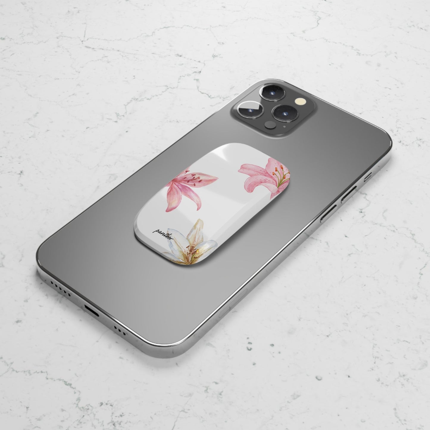 Blossom Grace (White) Phone Click-On Grip.