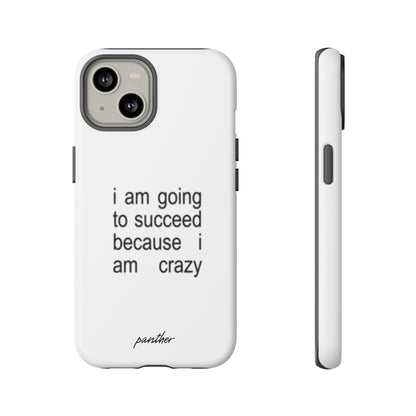 I Am Going To Succeed Because I Am Crazy